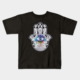 HAMSA Jewish amulet against bad luck Kids T-Shirt